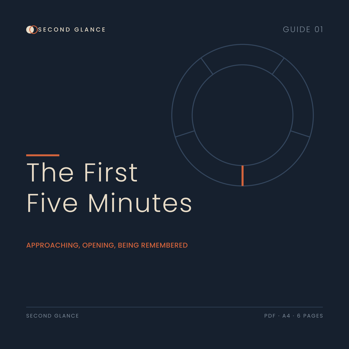 The First Five Minutes — Second Glance digital guide cover